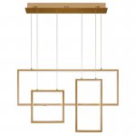 Люстра Rectangle Geometry Chandelier Gold 3 Loft Concept 40.2853-2