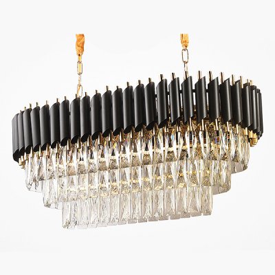 Люстра Empire Black Rectangular Chandelier Crystal Loft Concept 40.2893
