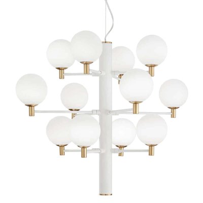 Люстра Italian Globe Abstraction Light White 12 Loft Concept 40.2929-3