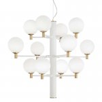 Люстра Italian Globe Abstraction Light White 12 Loft Concept 40.2929-3