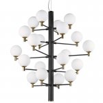 Люстра Italian Globe Abstraction Light White and Black 20 Loft Concept 40.2930-2