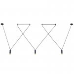 Wireflow LED Black Suspension lam 3 патрона Loft Concept 40.2968