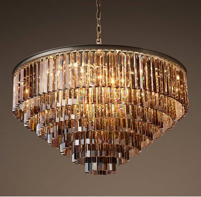Люстра RH 1920s Odeon Smoke Glass Fringe Chandelier -80, 100 Loft Concept 40.297 Люстра RH 1920s Odeon Smoke Glass Fringe Chandelier -80, 100 Loft Concept 40.297