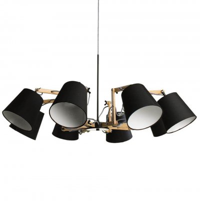 Люстра Woodland Pendant 8 Black Loft Concept 40.2980-3