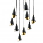 Люстра Lucio Black and Gold 9 Loft Concept 40.3027-3