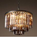 Люстра RH 1920s Odeon Smoke Glass Fringe Chandelier - 3 rings Loft Concept 40.304