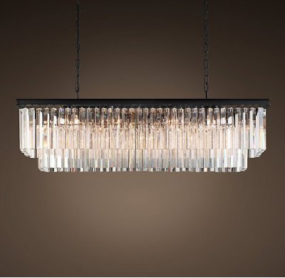 Люстра RH 1920s Odeon Clear Glass Fringe Blackiron 125 Loft Concept 40.306
