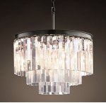 Люстра RH 1920s Odeon Clear Glass Fringe Chandelier - 3 rings Loft Concept 40.307