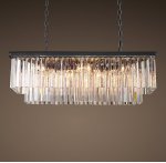 Люстра RH 1920s Odeon Clear Glass Fringe Black iron 90 Loft Concept 40.309