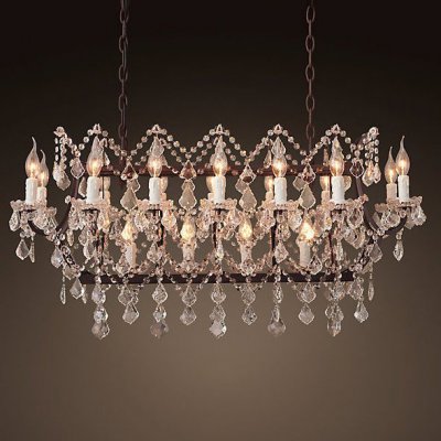 Люстра 19TH C. ROCOCO IRON & CLEAR CRYSTAL Rectangular Loft Concept 40.350