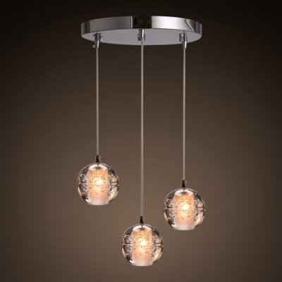 Люстра Bocci 14.3 Three Pendant Led Crystal Glass Ball 3 Loft Concept 40.391