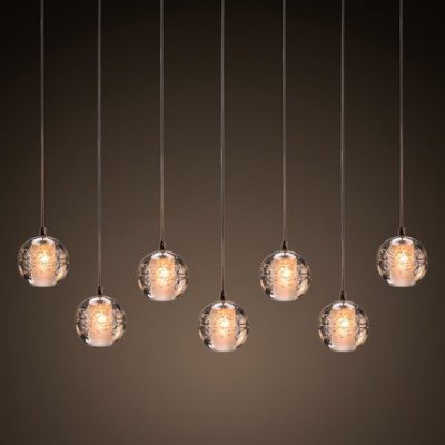 Люстра Bocci 14.7 Led Crystal Glass на прямоугольной планке Loft Concept 40.392