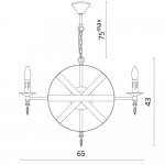 Светильник подвесной Divinare 4043/04 SP-8 ETERNO