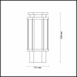 Уличный светильник на столб Odeon light 4048/1B GINO