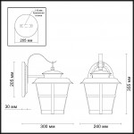 Уличный настенный светильник Odeon light 4052/1W ALETTI
