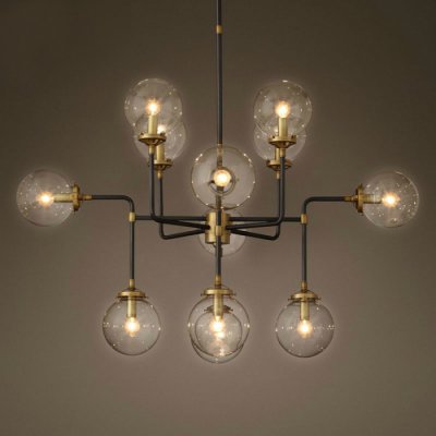 Люстра Bistro Globe Clear Glass Chandelier 12 Loft Concept 40.536