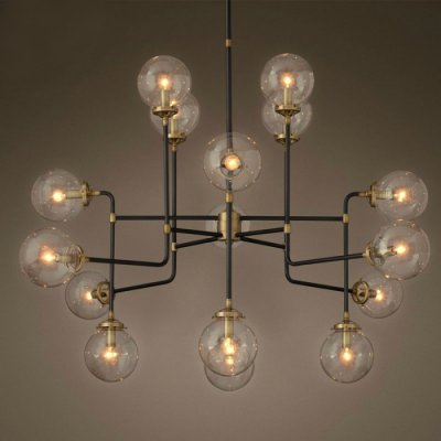 Люстра Bistro Globe Clear Glass Chandelier 16 Loft Concept 40.537