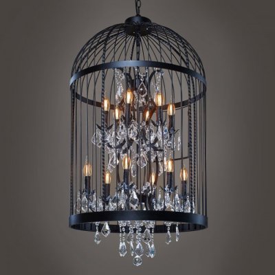 Люстра Steampunk Birdcage Chandelier 60 black Loft Concept 40.563