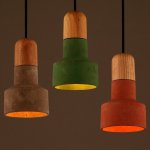 Подвесной светильник Art Concrete Wooden Cope Loft Concept 40.572