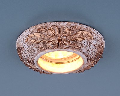 Светильник точечный Elektrostandard 4060 айвори / золото