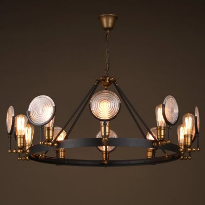 Люстра GASLIGHT LENS Chandelier 10 Loft Concept 40.602