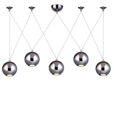 Подвесной светильник Multisphere Pendant Silver 5 Loft Concept 40.634