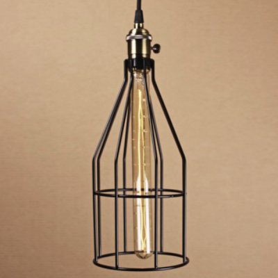 Подвесной светильник Wire Cage Pendant Twix Black Loft Concept 40.664