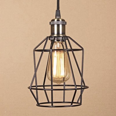 Подвесной светильник Wire Cage Pendant Pripl Black Loft Concept 40.665