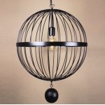 Подвесной светильник Wire Cage Pendant Spher Black Loft Concept 40.667