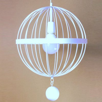 Подвесной светильник Wire Cage Pendant Spher White Loft Concept 40.669