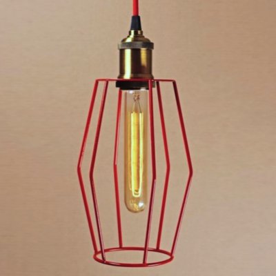 Подвесной светильник Wire Cage Pendant Spauk Red Loft Concept 40.673