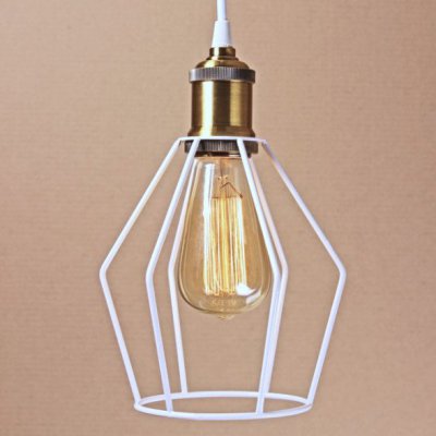 Подвесной светильник Wire Cage Pendant Trew White Loft Concept 40.681