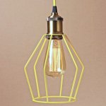 Подвесной светильник Wire Cage Pendant Trew Yellow Loft Concept 40.682