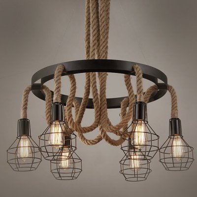 Люстра Loft Rope Chandelier cage VI Loft Concept 40.694