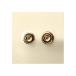 Gira F100 Крем глянц Аудиорозетка разъём WBT (+/-) с накладкой прямая (G407111)