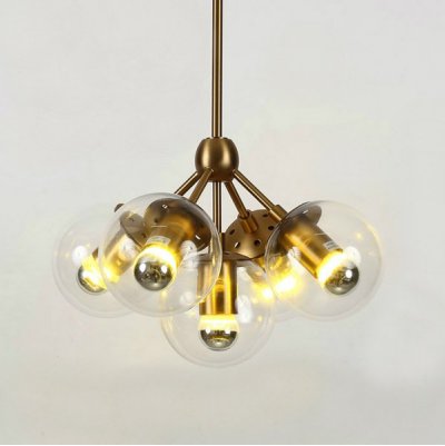 Люстра Modo 5 Brass color & clear glass Loft Concept 40.733