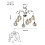 Люстра Rivoli Montaro 4078-308 8 х E14 40 Вт