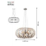 Люстра Rivoli Meike 4080-205 5хЕ14 40 Вт