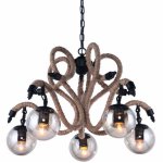 Люстра Loft Rope Chandelier Globe 5 Loft Concept 40.969