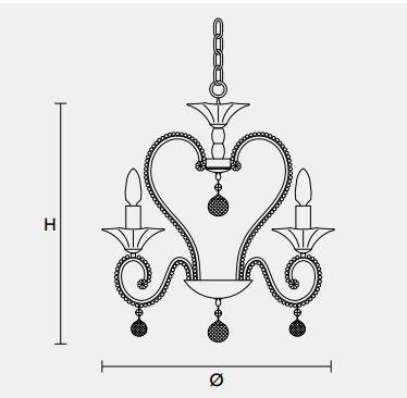 Подвесной светильник Masiero CLASSICA 4100 4
