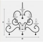 Подвесной светильник Masiero CLASSICA 4100 8+4