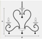 Подвесной светильник Masiero CLASSICA 4100 8
