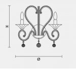 Настенный светильник Masiero CLASSICA 4100 A2