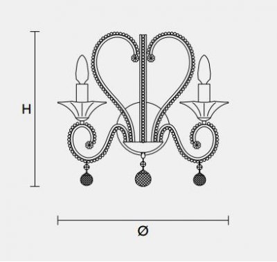 Настенный светильник Masiero CLASSICA 4105 A2 Настенный светильник Masiero CLASSICA 4105 A2