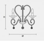 Настенный светильник Masiero CLASSICA 4105 A2