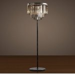 Торшер RH 1920S ODEON Clear Glass Flor Lamp SMOKE Loft Concept 41.084