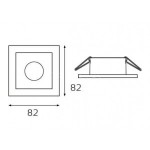 M01-1011 white светильник встраиваемый Italline