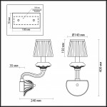 Светильник настенный бра Odeon light 4184/1W SINTIA