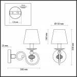 Светильник настенный бра Odeon light 4185/1W ORSA