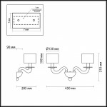 Светильник настенный бра Odeon light 4196/2W LAURA